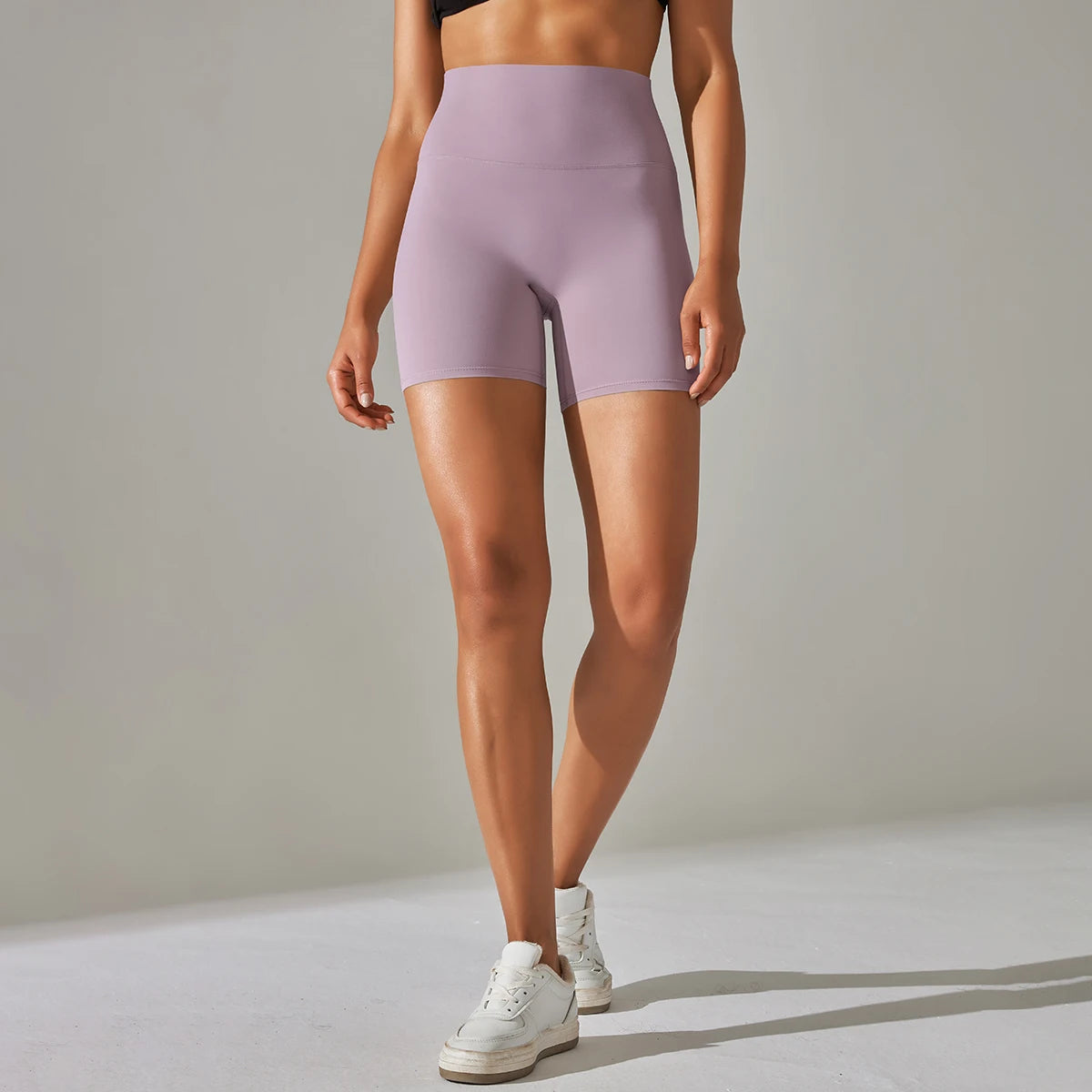 Short de sport pour femme, legging de yoga, short de fitness taille haute, anti-squat, séchage rapide, idéal pour le cyclisme et la salle de sport.