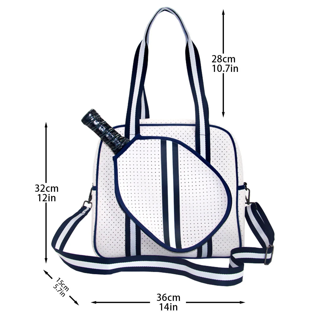Neoprene Pickleball Bag for Women Quilted Puffer Pickleball Paddle Bag Pickle ball Racquet Bag  Large Pickleball Racket Sling